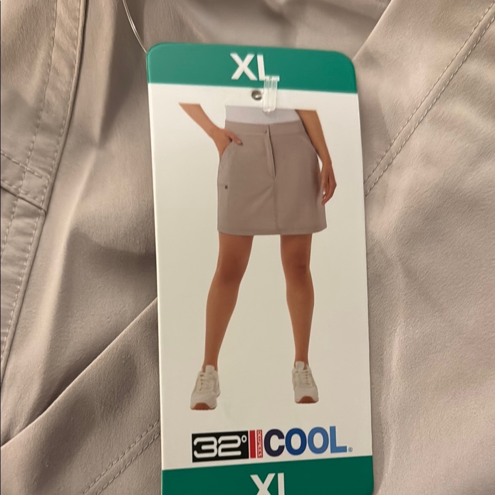 32 Degrees Tan Skorts Moisture-Wicking Relaxed Fit